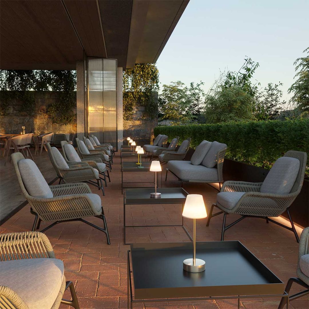 New Garden Lola Slim 30 table lamp, Rose Gold