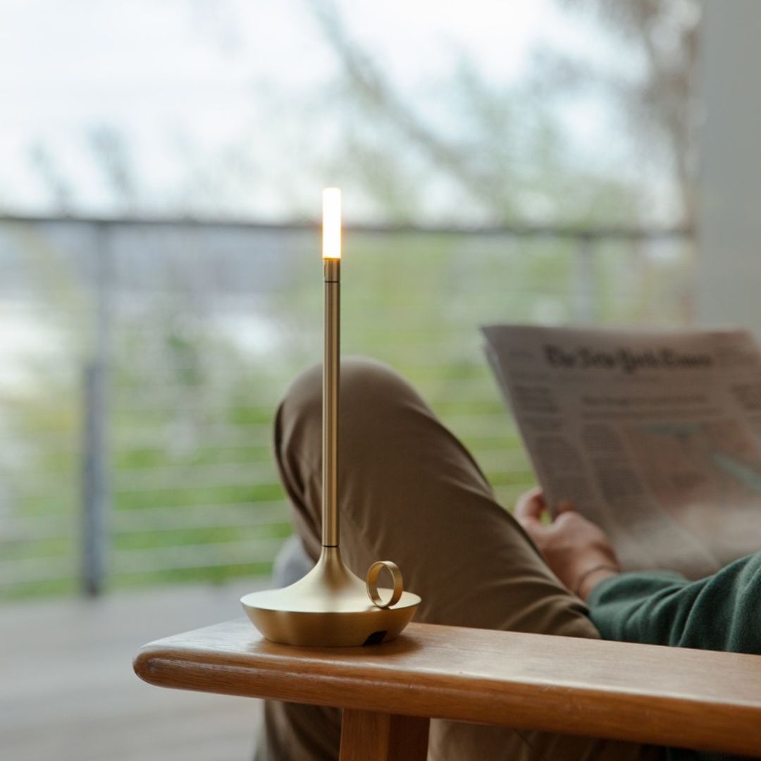 Graypants Wick Portable Table Lamp (Mist Gray)