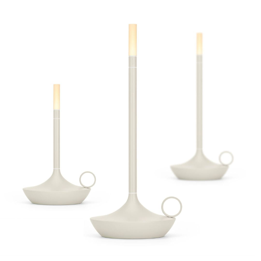 Graypants Wick Small Portable Table Lamp (Mist Gray)