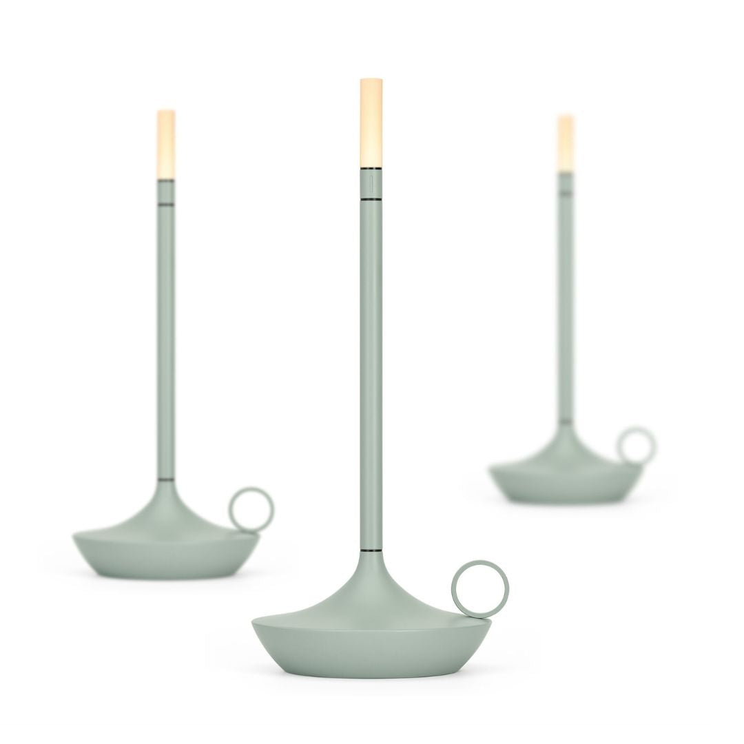 Graypants Wick Small Portable Table Lamp (Sage Green)