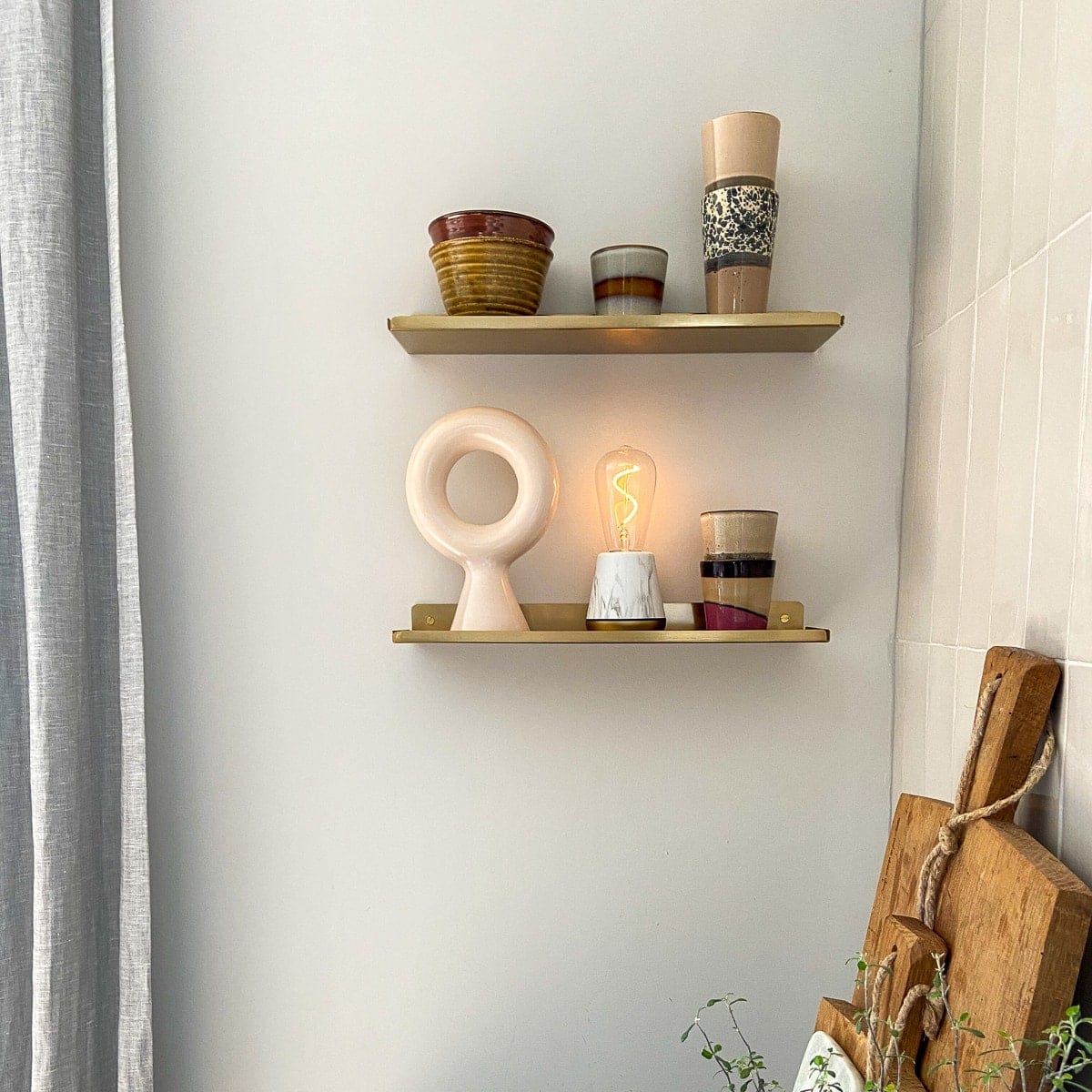 Humble One table lamp, White marble