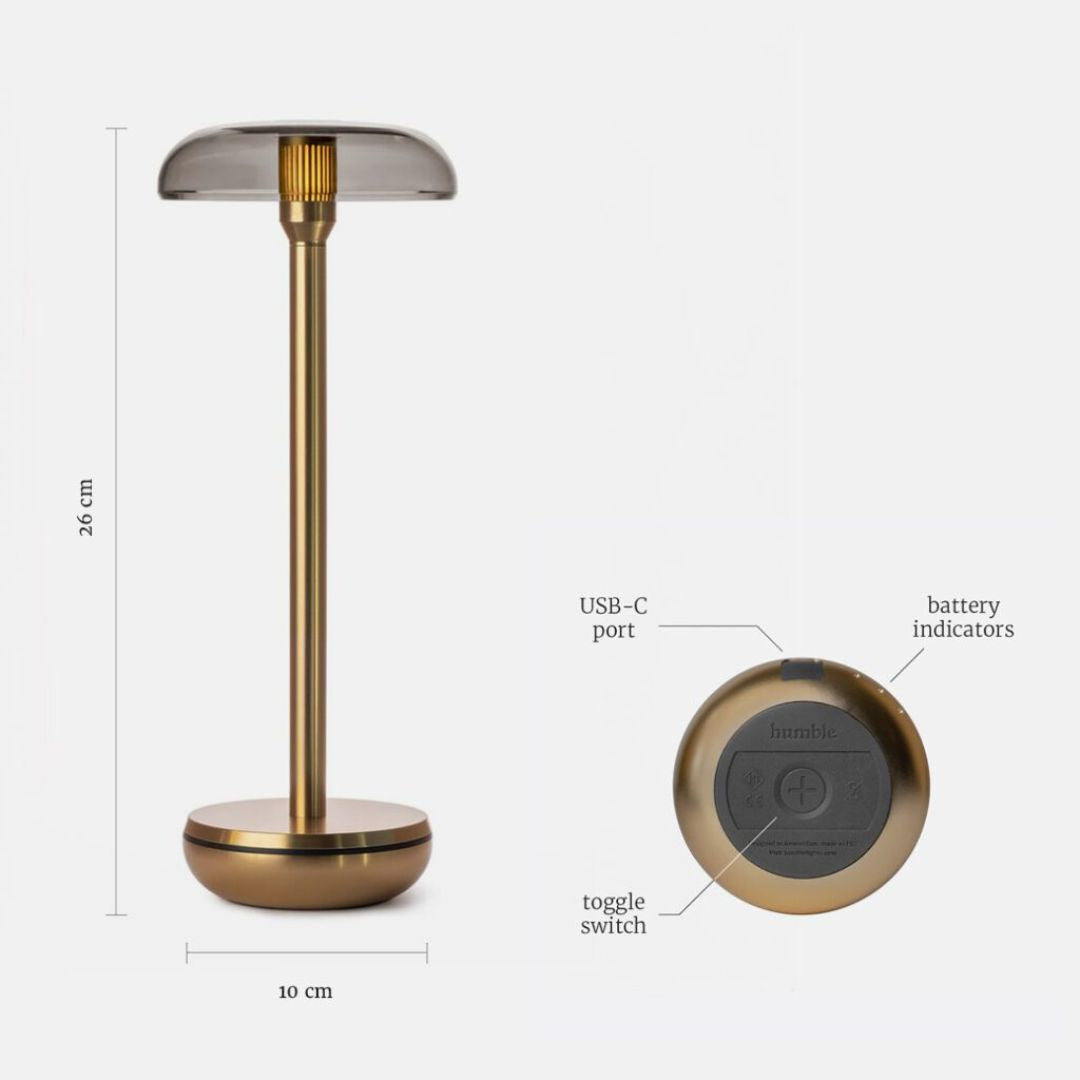 Humble Air  V1 Rechargeable Table Lamp (Bronze/Smoked)
