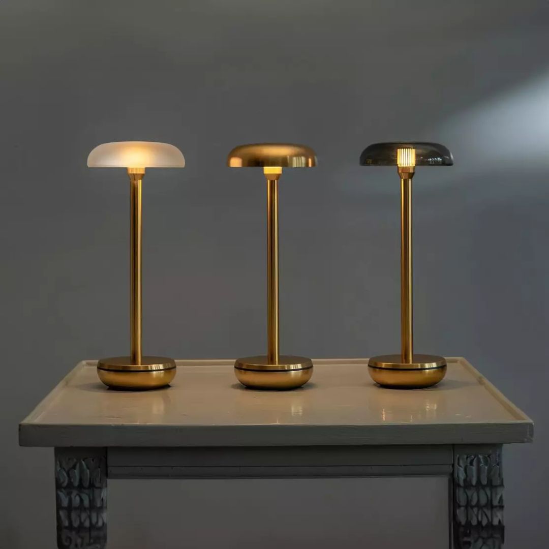 Humble Air V1 Rechargeable Table Lamp (Gold/Smoked)