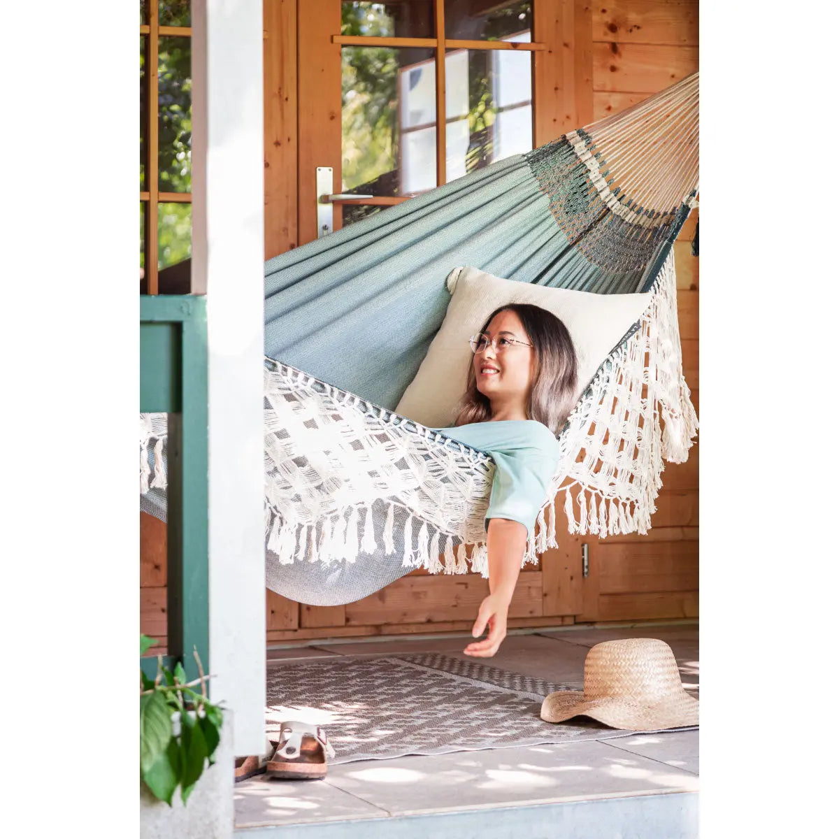 LA SIESTA Bencao organic cotton cushion - DesertRiver.shop