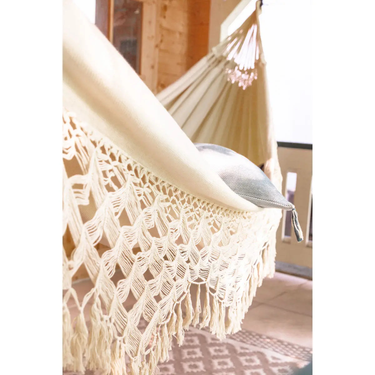 LA SIESTA Bencao organic cotton cushion - DesertRiver.shop