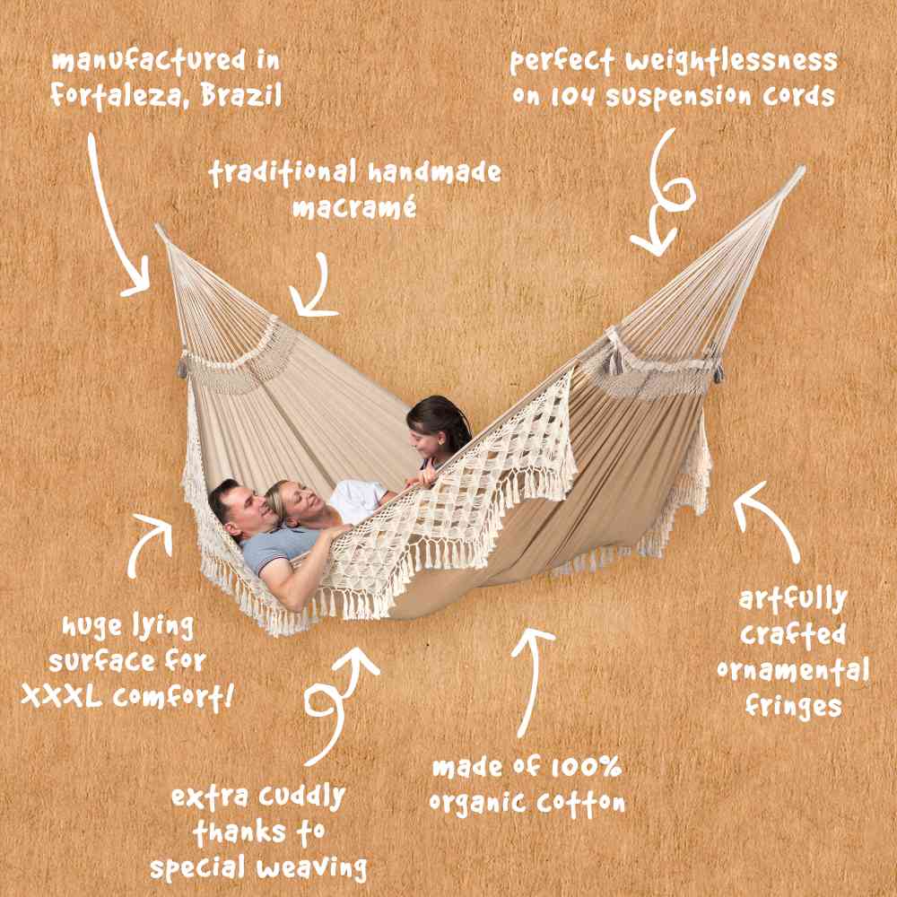 LA SIESTA Bossanova classic swing hammock, kingsize (180 cm width) La Siesta