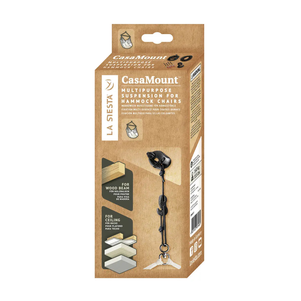 LA SIESTA CasaMount multipurpose suspension set for hammock chair - DesertRiver.shop