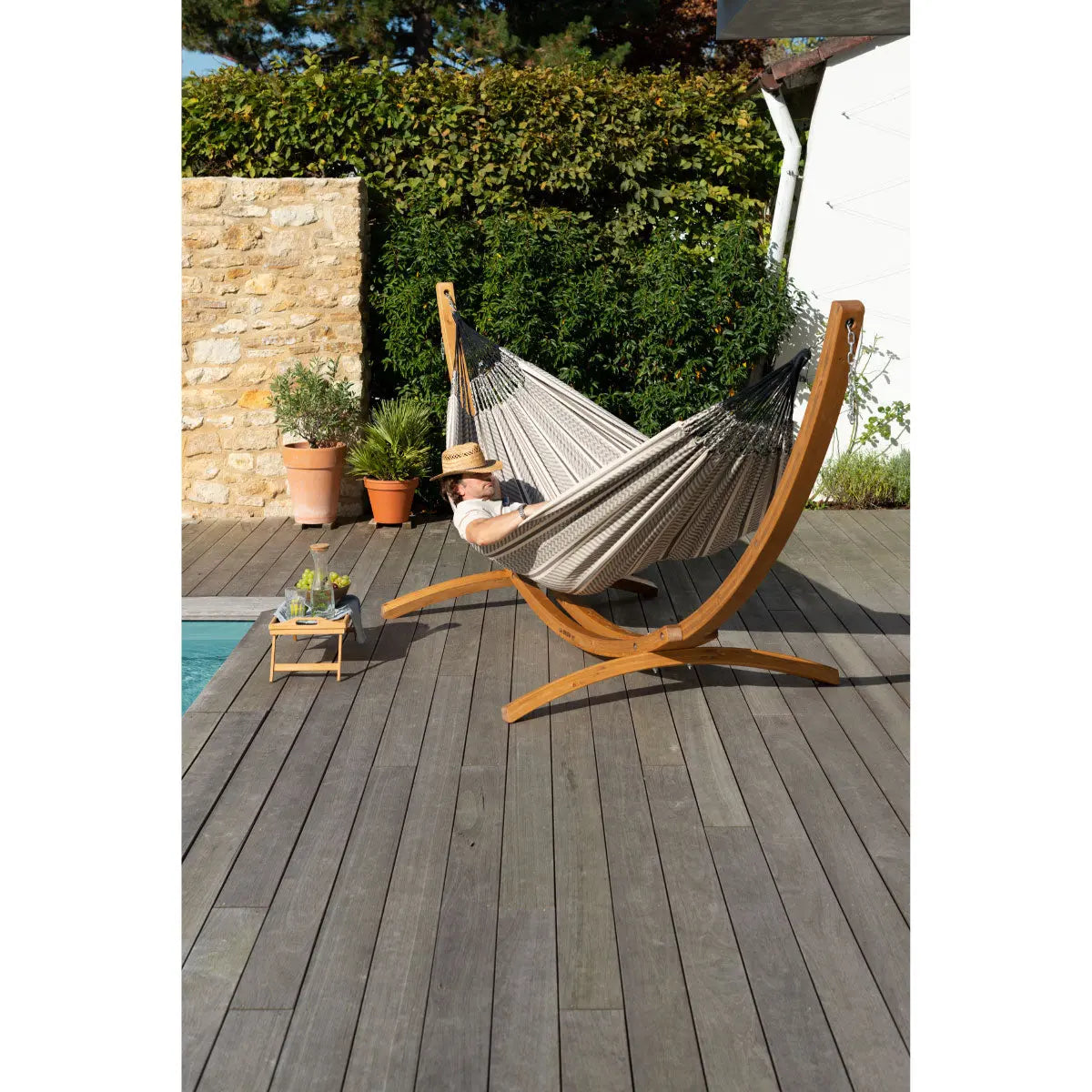 LA SIESTA Elipso Nature wooden stand for kingsize hammock - DesertRiver.shop