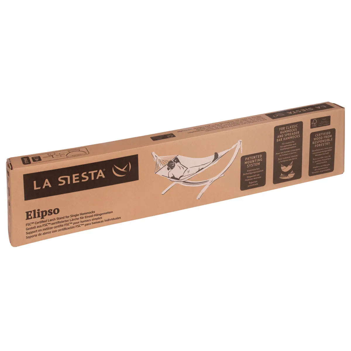 LA SIESTA Elipso Nature wooden stand for kingsize hammock - DesertRiver.shop