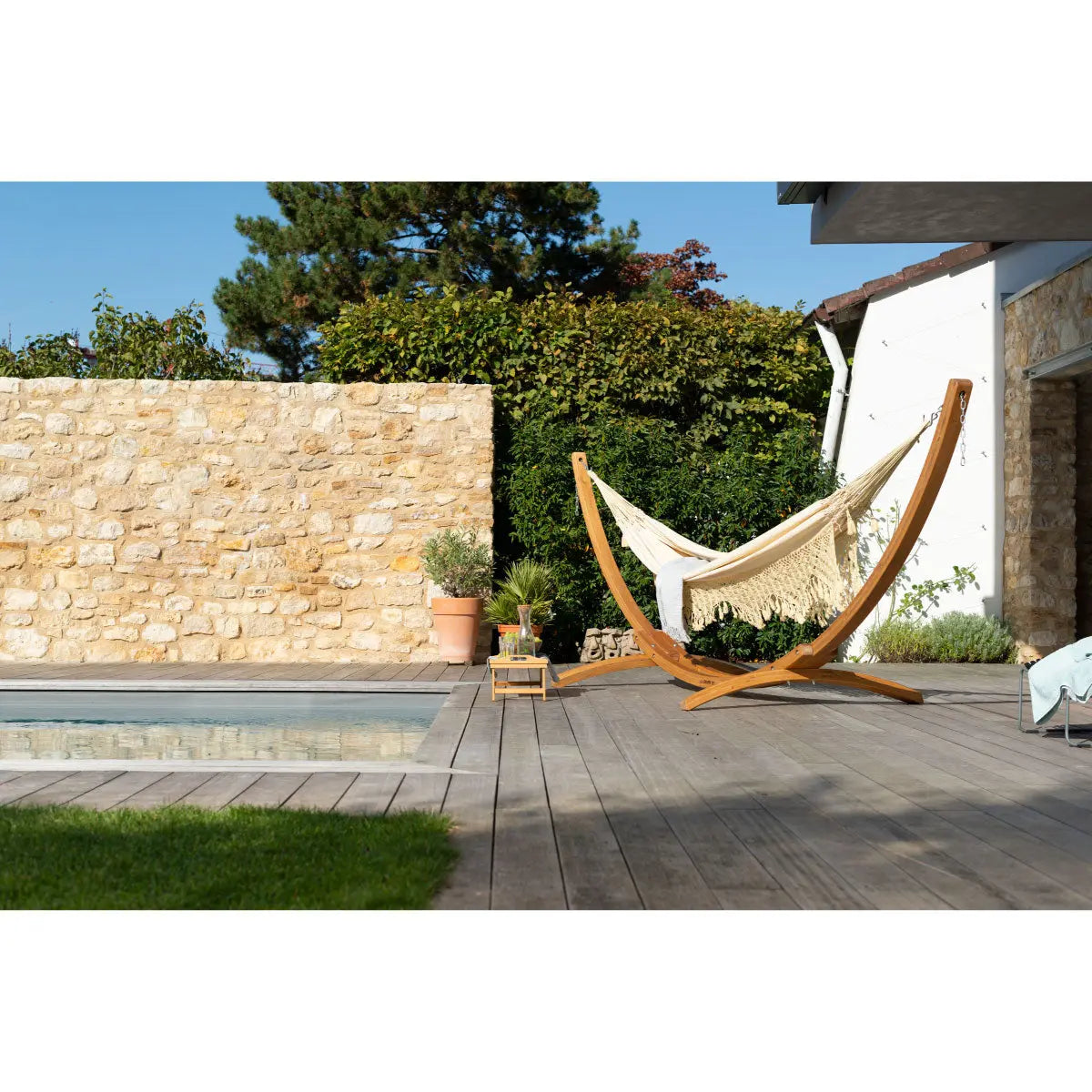 LA SIESTA Elipso Nature wooden stand for single hammock - DesertRiver.shop