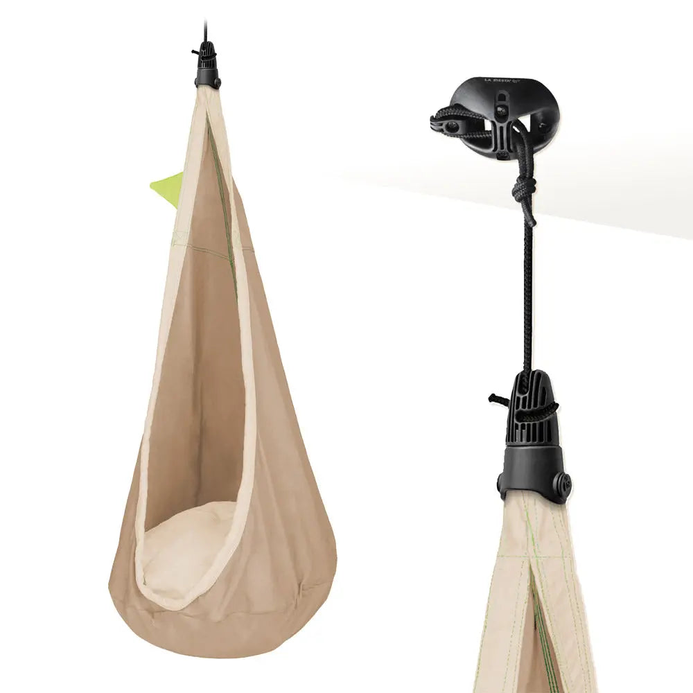 LA SIESTA Joki organic cotton kids indoor hanging nest with suspension kit La Siesta