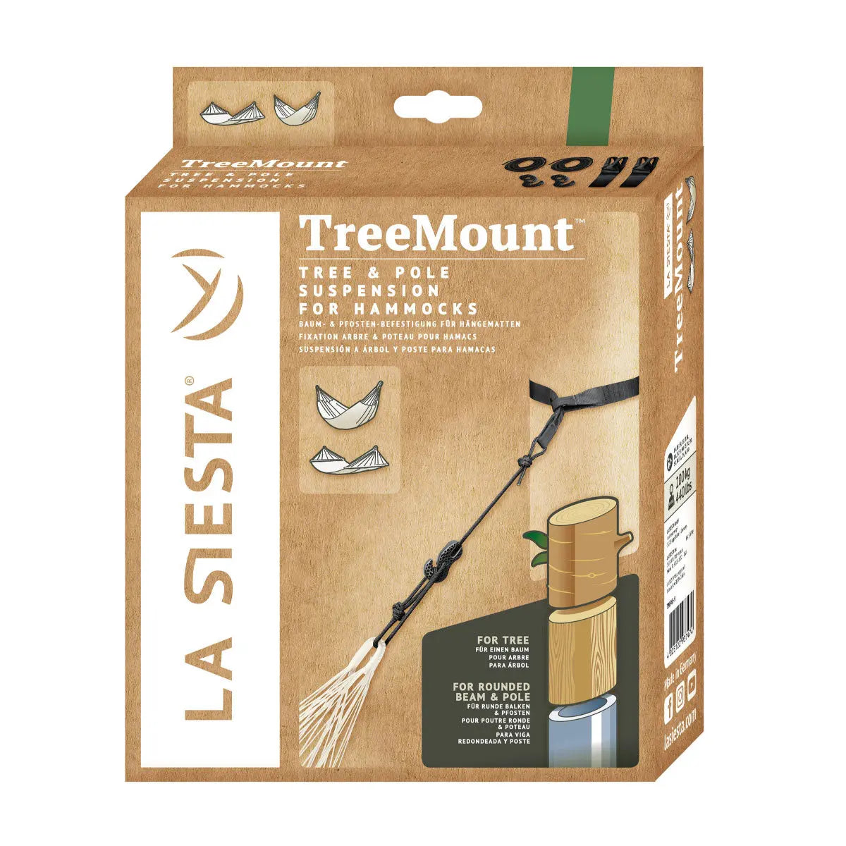 LA SIESTA TreeMount tree & pole suspension set for hammock - DesertRiver.shop