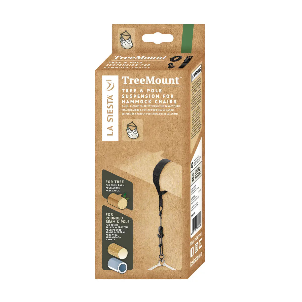 LA SIESTA TreeMount tree & pole suspension set for hammock chair - DesertRiver.shop
