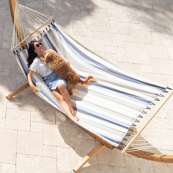 LA SIESTA Alisio spreader bar hammock for outdoor, single - DesertRiver.shop