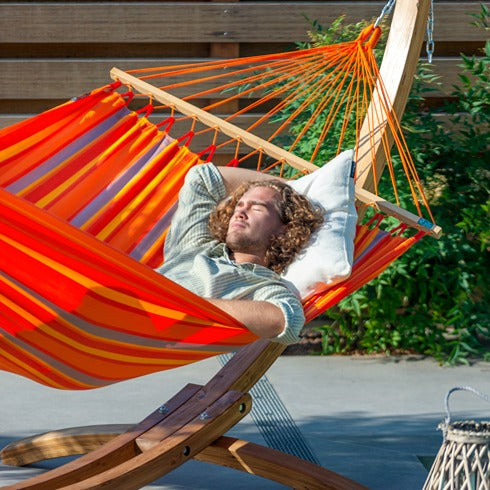 LA SIESTA Alisio spreader bar hammock for outdoor, double - DesertRiver.shop