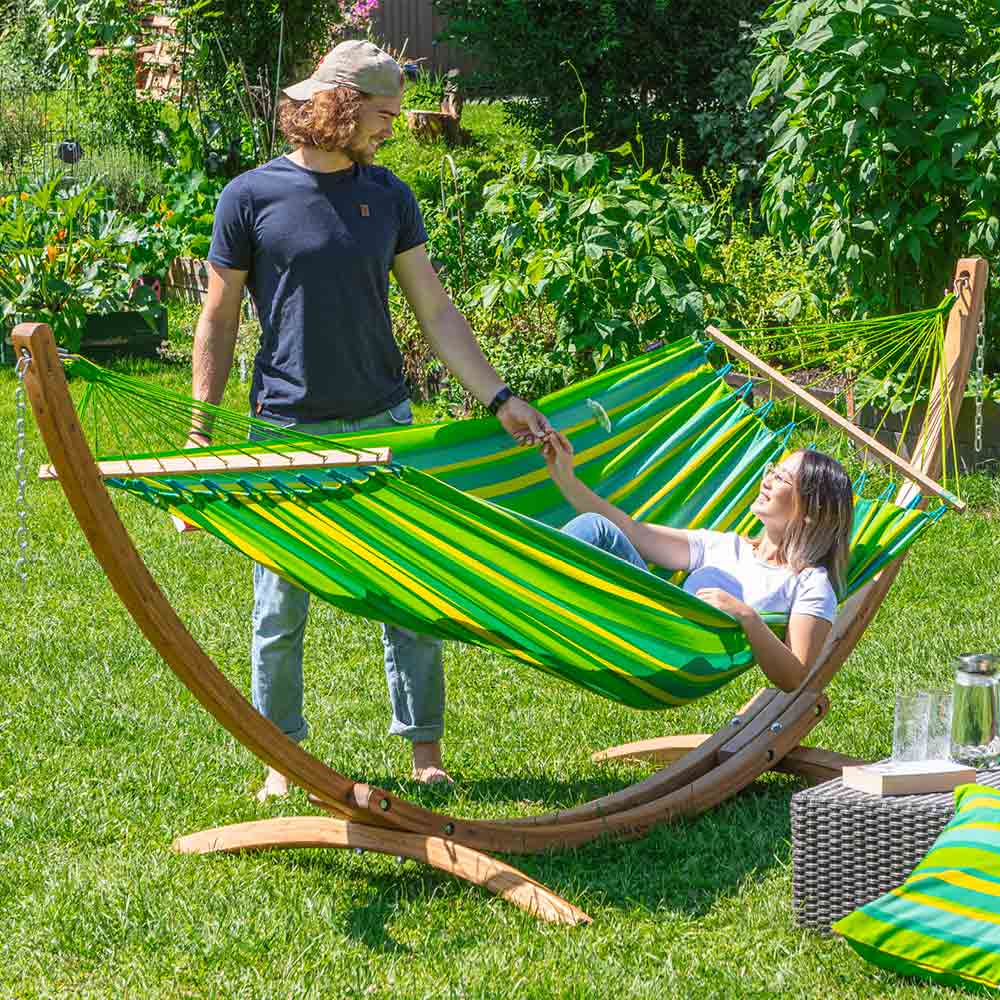 LA SIESTA Alisio spreader bar hammock for outdoor, single - DesertRiver.shop