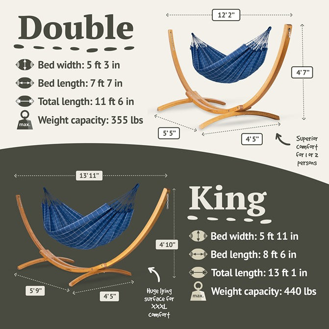 LA SIESTA Brisa classic swing hammock, kingsize (180 cm width) - DesertRiver.shop