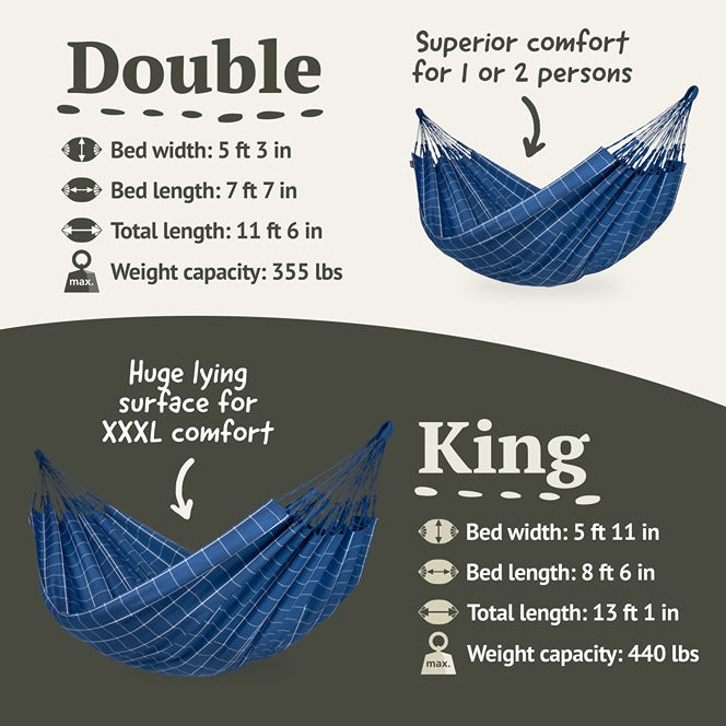 LA SIESTA Brisa classic swing hammock, kingsize (180 cm width) - DesertRiver.shop
