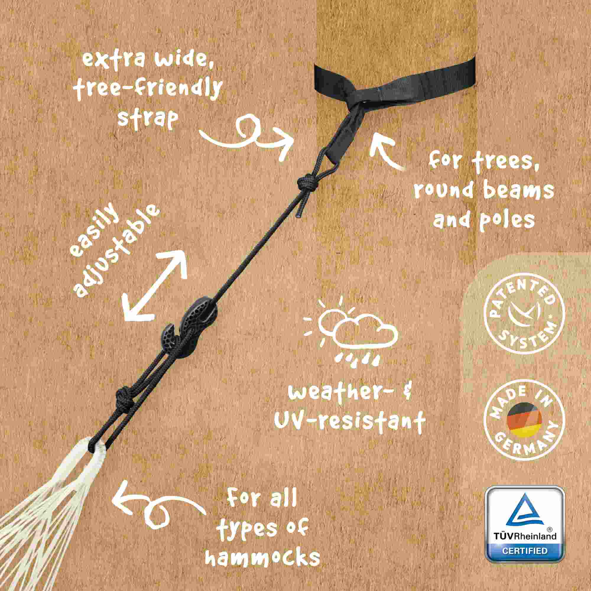 LA SIESTA Brisa classic swing hammock, double (160 cm width) - DesertRiver.shop