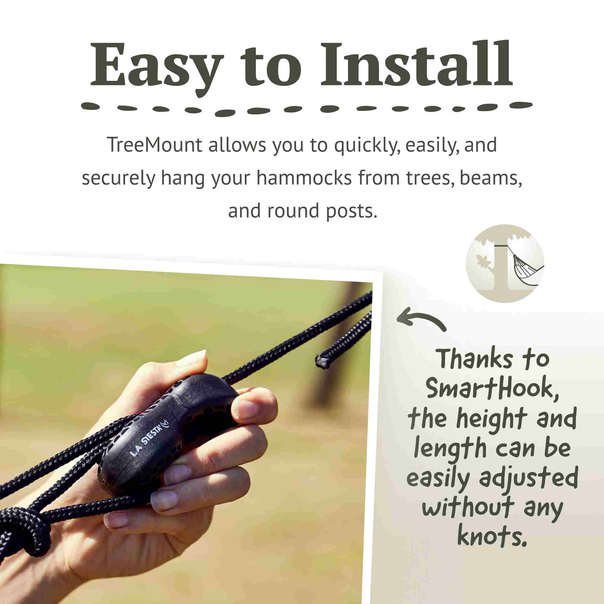 LA SIESTA Brisa classic swing hammock, double (160 cm width) - DesertRiver.shop