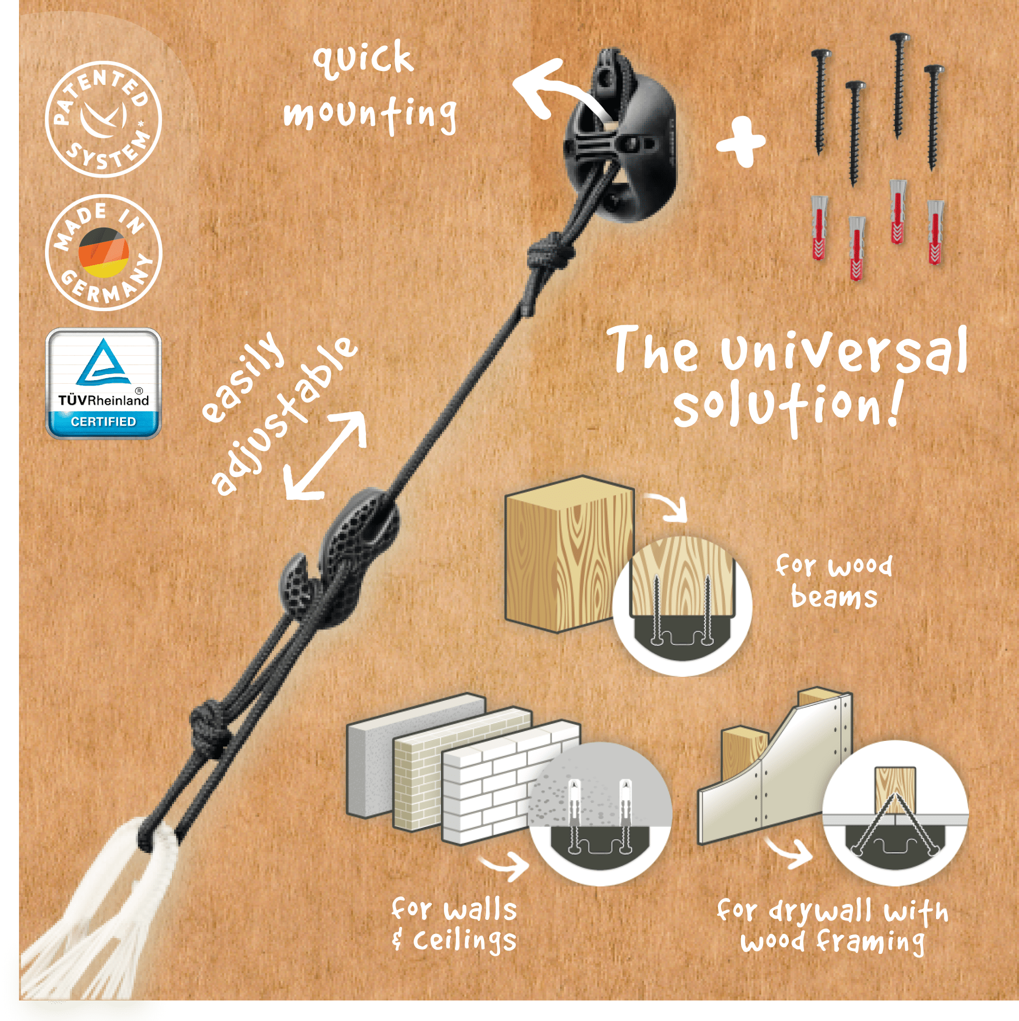 LA SIESTA Brisa classic swing hammock, kingsize (180 cm width) - DesertRiver.shop