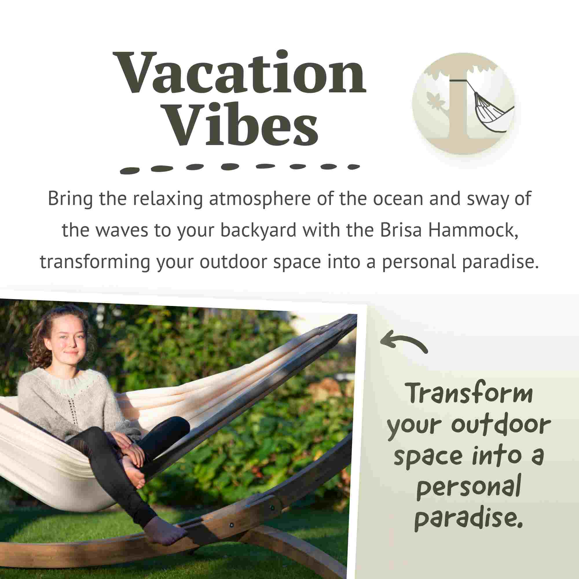 LA SIESTA Brisa classic swing hammock, kingsize (180 cm width) - DesertRiver.shop