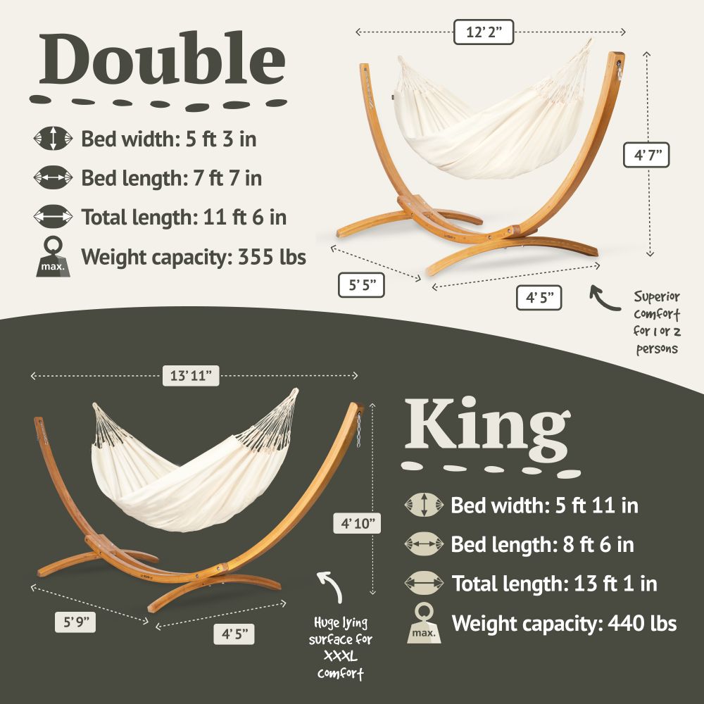 LA SIESTA Brisa classic swing hammock, kingsize (180 cm width) - DesertRiver.shop