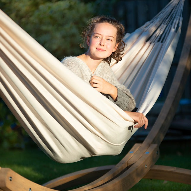 LA SIESTA Elipso Nature wooden stand for double hammock - DesertRiver.shop