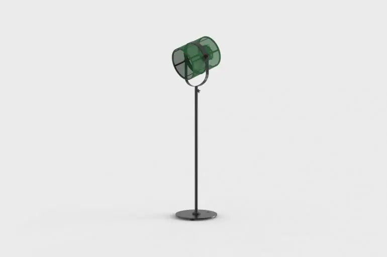 La Lampe Paris Carbon Black Frame & Jade Green Shade Solar Light