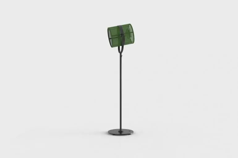 La Lampe Paris Carbon Black Frame & Spring Green Shade Solar Light
