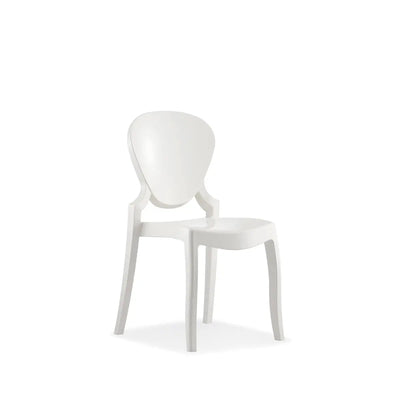 Mystery dining chair white Desert River Rentals