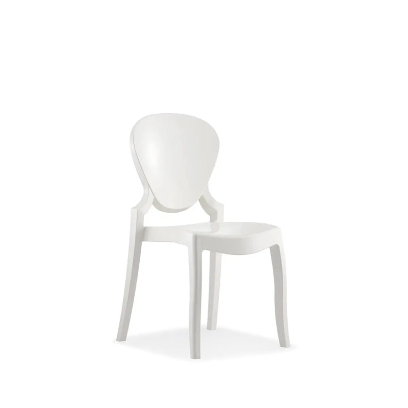 Mystery dining chair white Desert River Rentals