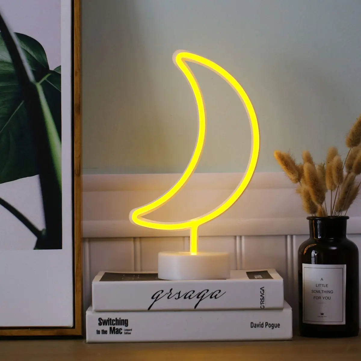 Neon moon light Desert River