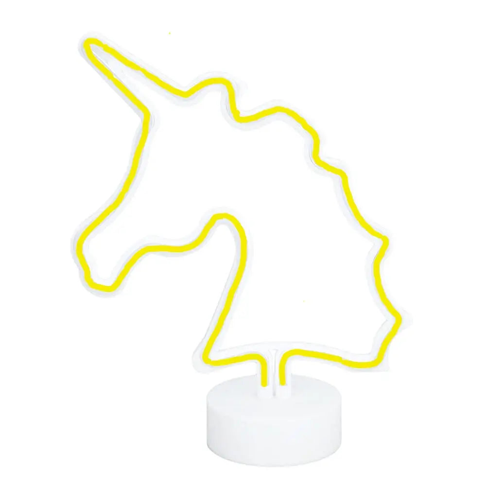 Neon unicorn light Desert River