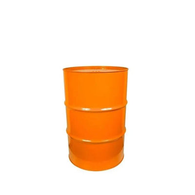 Oil drum table, orange Desert River Rentals