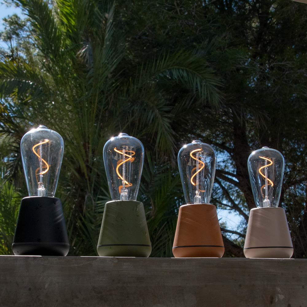 Humble One table lamp, Black wood