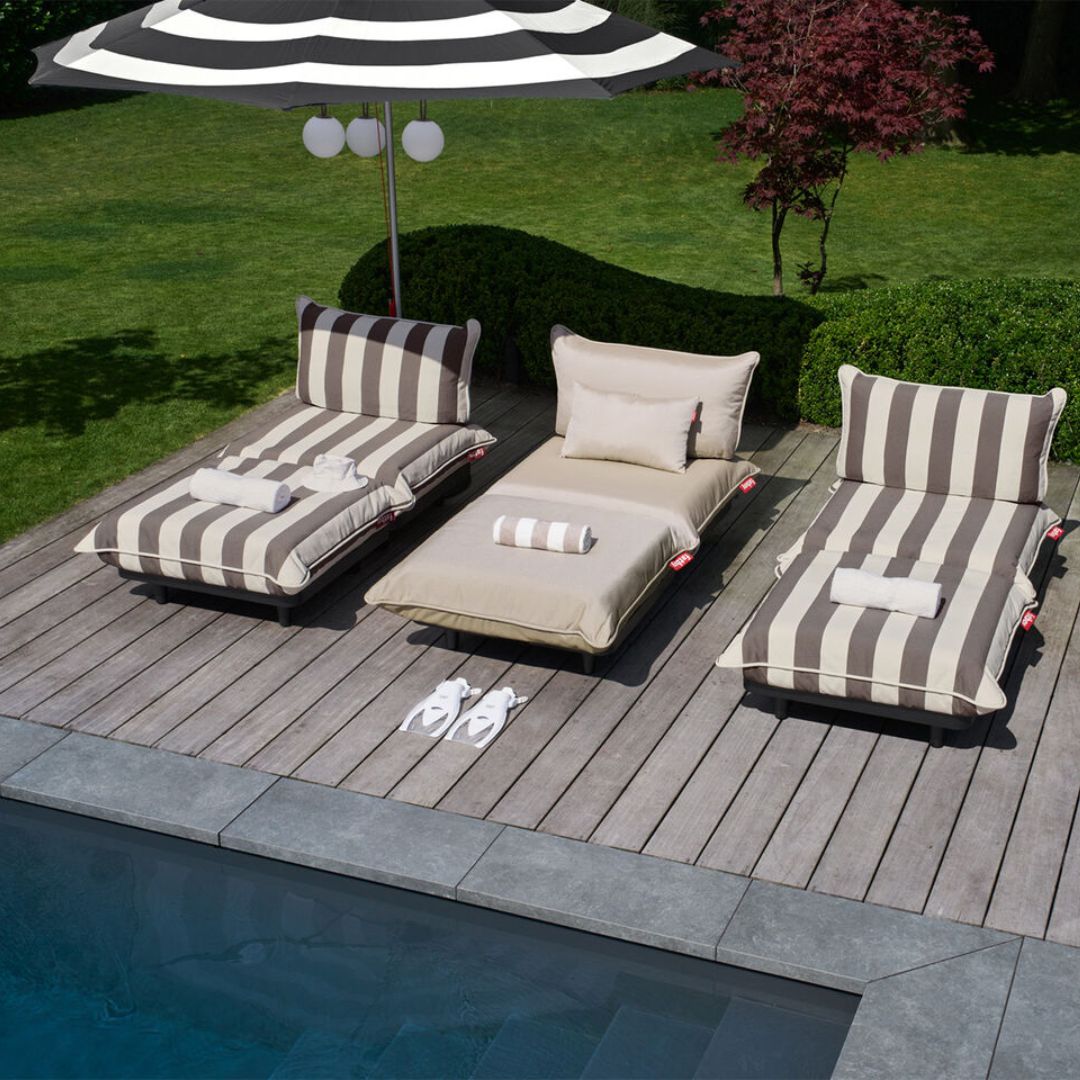 Fatboy Paletti Outdoor Daybed Lounge Set (Stripe Cacao)