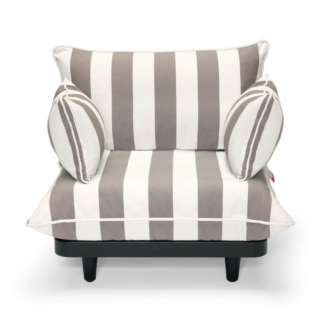 Fatboy Paletti outdoor lounge chair in Stripe Cacao design, available from Desert River Shop