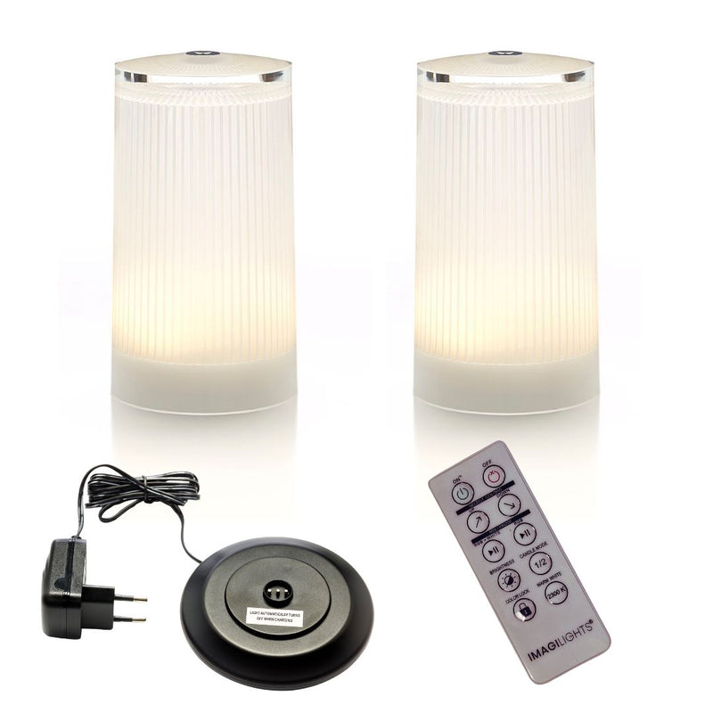 Imagilights Plisee Table Lamp (Set of 2) Includes 1 Charger + FREE Remote - 60% OFF