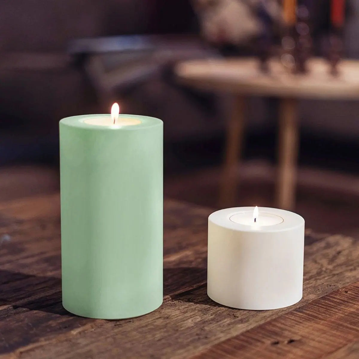 Qult Farluce Trend colour candle holder, desert sage green - DesertRiver.shop