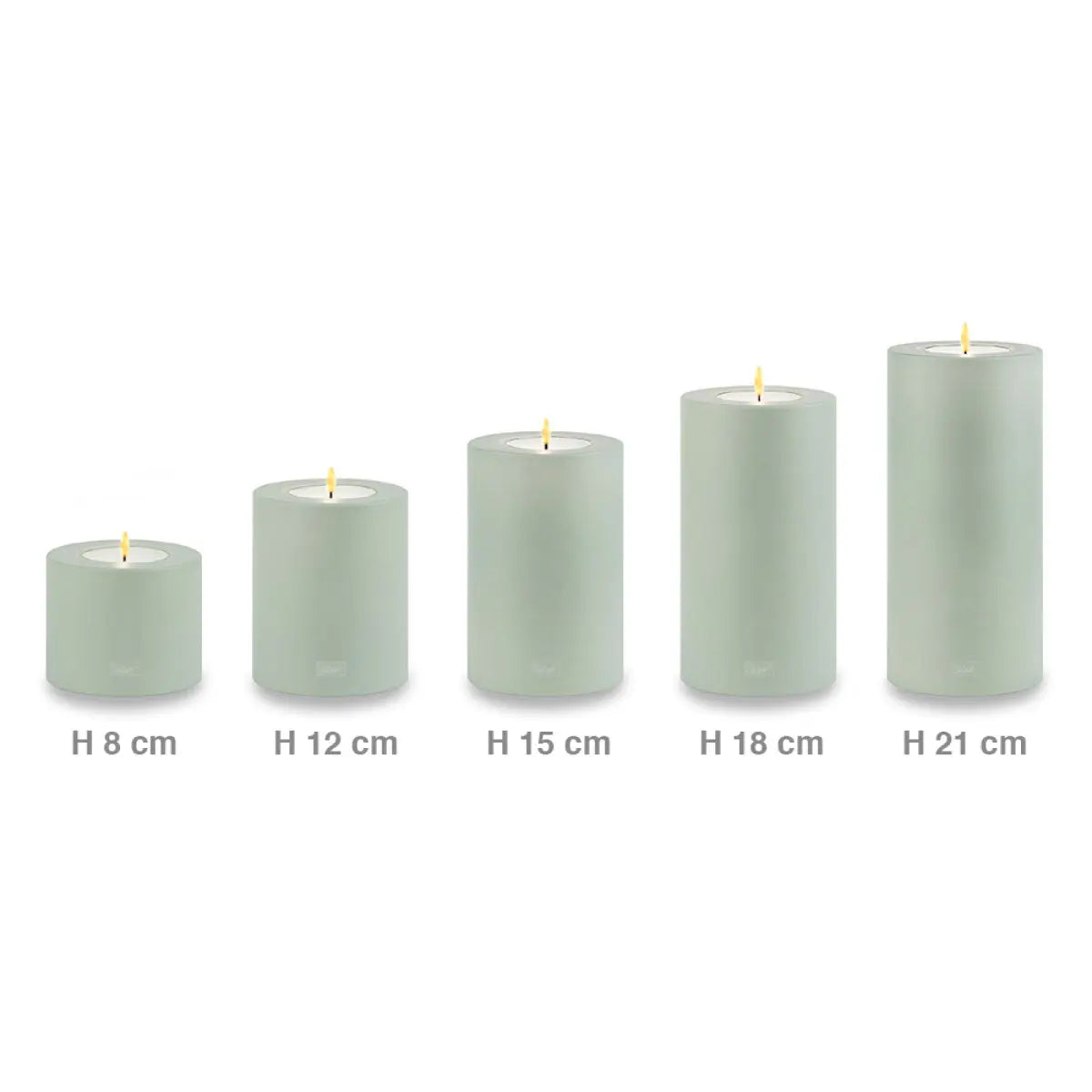 Qult Farluce Trend colour candle holder, desert sage green - DesertRiver.shop