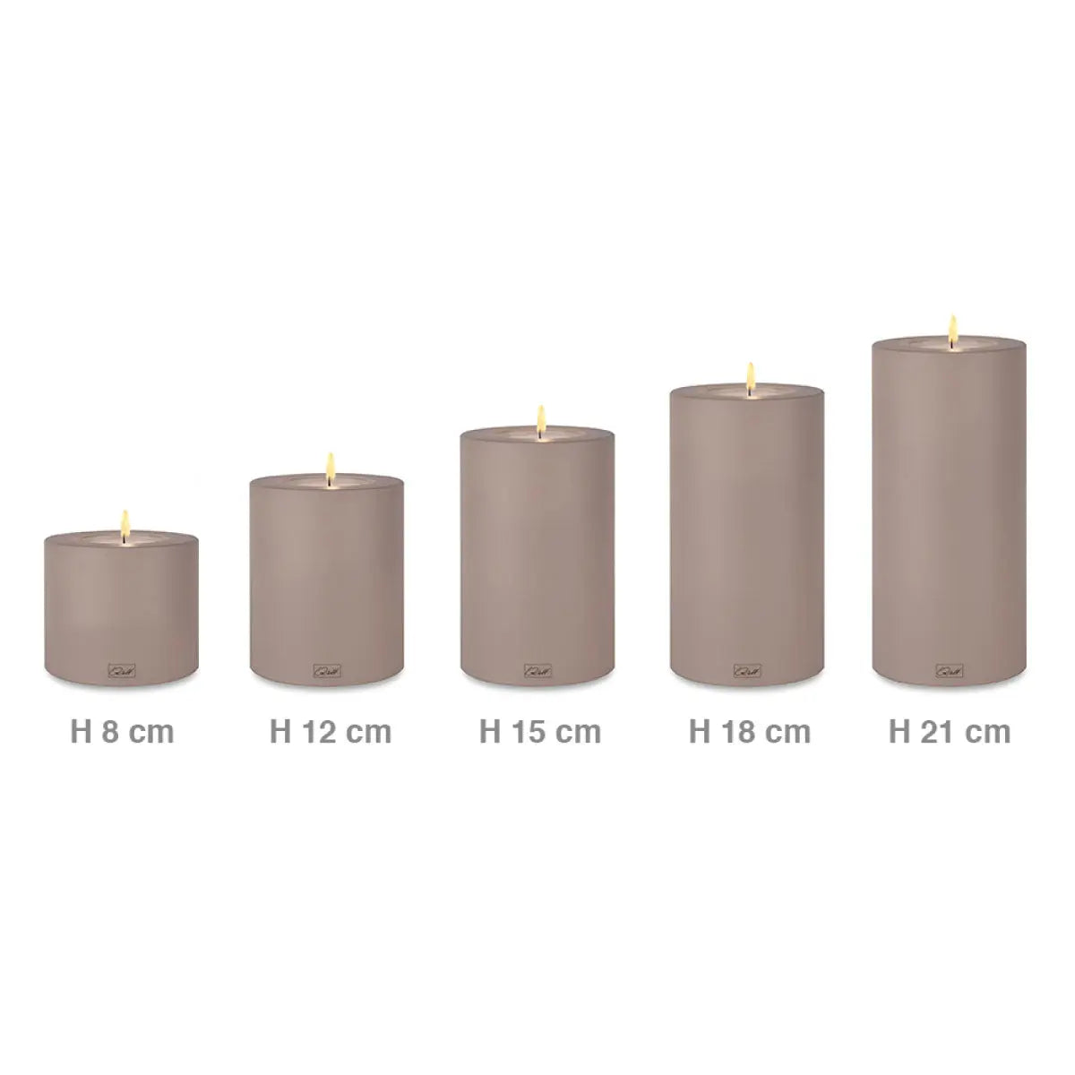Qult Farluce Trend colour candle holder, taupe - DesertRiver.shop