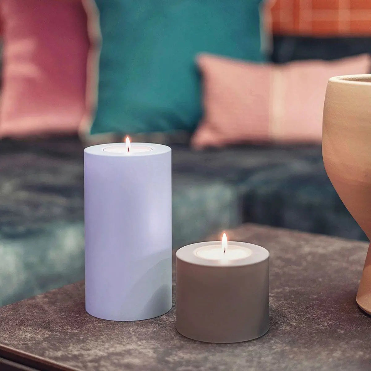 Qult Farluce Trend colour candle holder, taupe - DesertRiver.shop