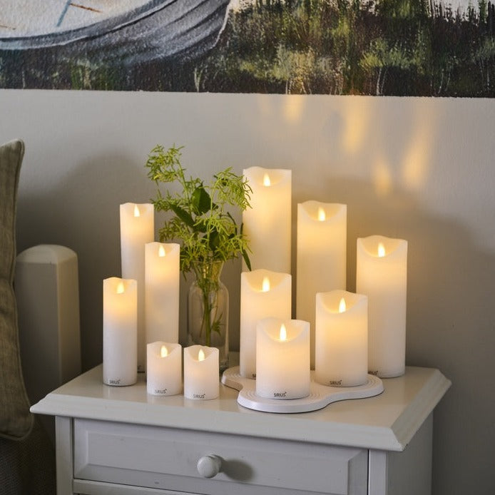 Sirius Sara rechargeable candle light, Ø7.5 x H10cm