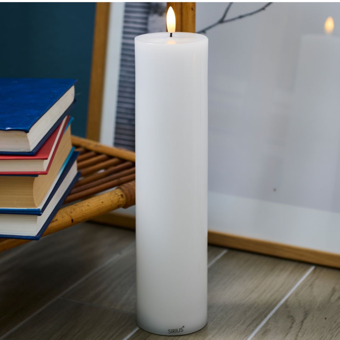 Sirius Sille Rechargeable LED Pillar Candle (Ø7.5 x 30 cm)