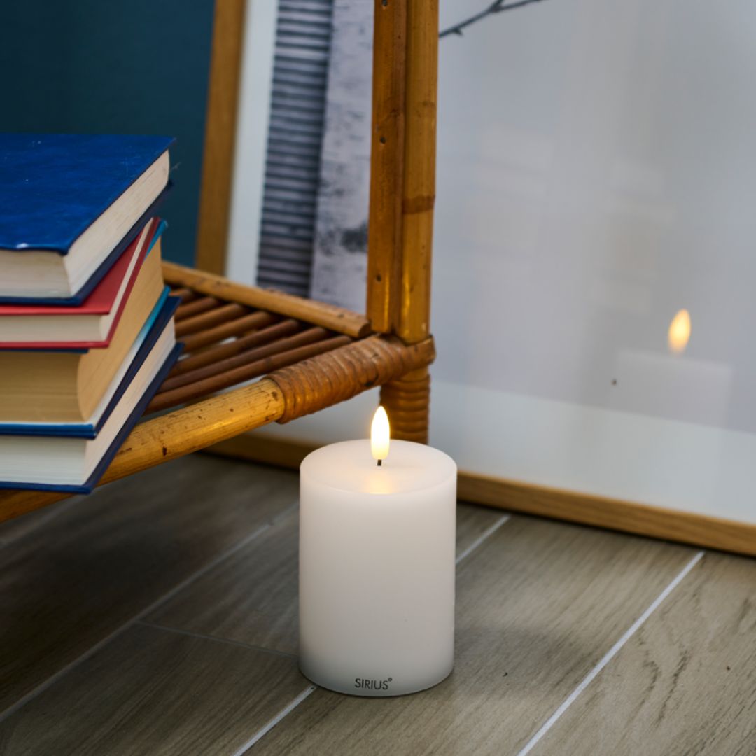 Sirius Sille Rechargeable LED Pillar Candle (Ø7.5 x 10 cm)