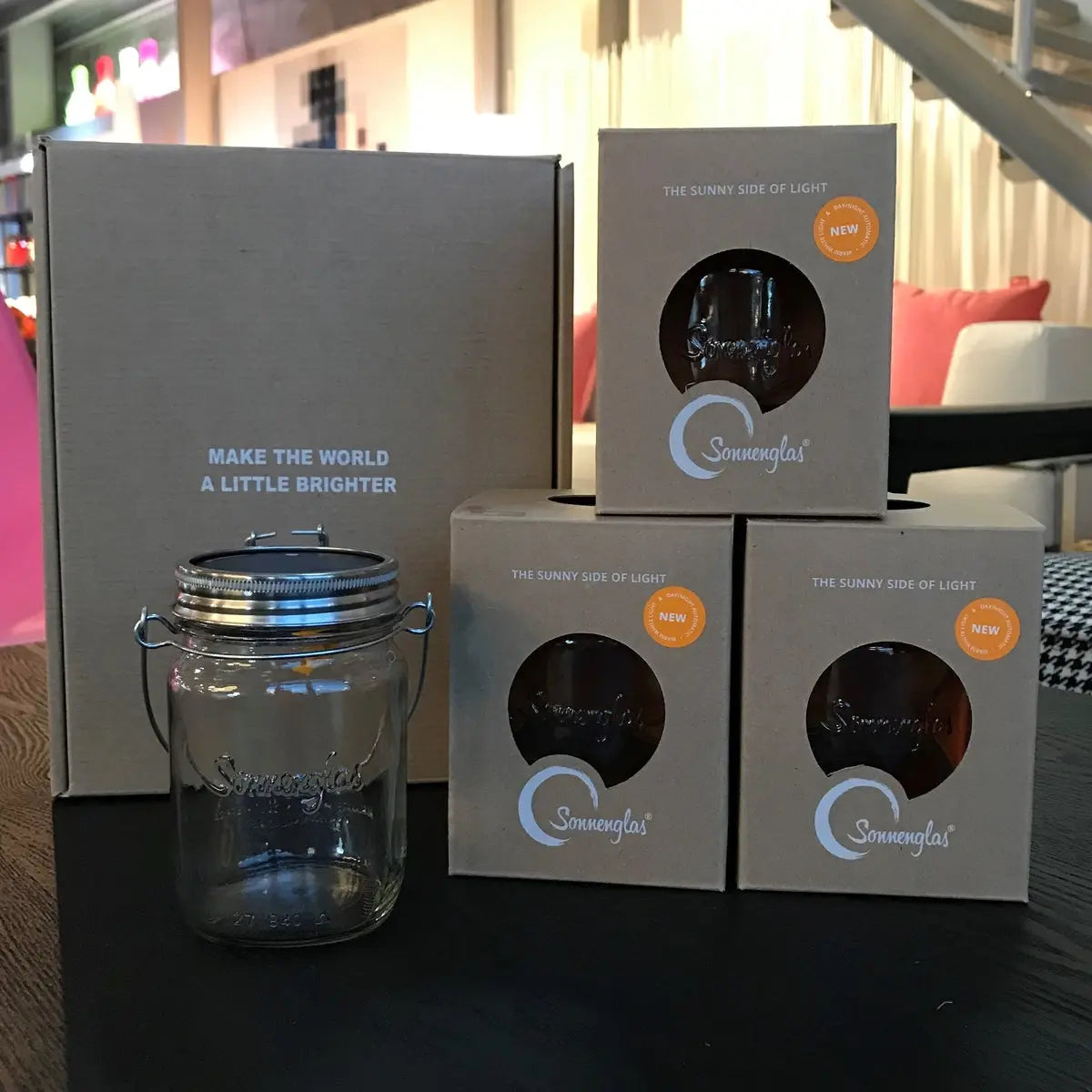 Sonnenglas Mini Solar jar decorative table light, set of 4 Sonnenglas