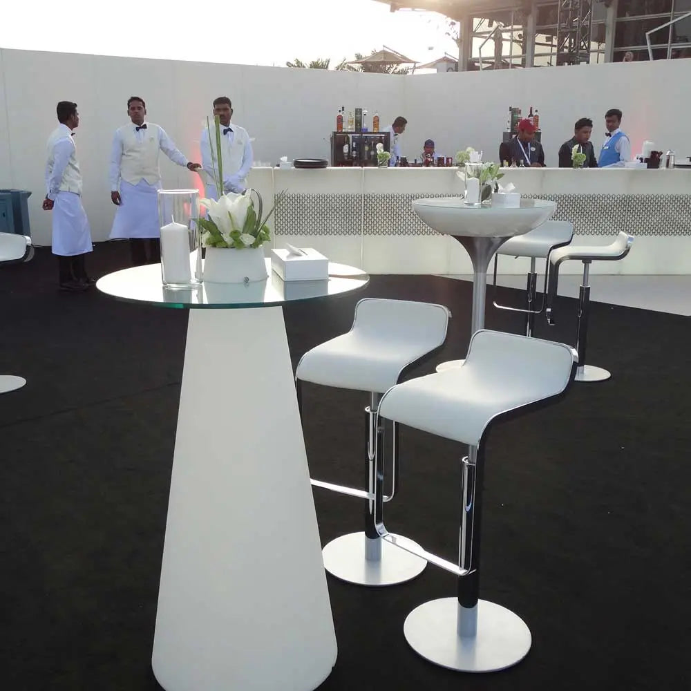 Zoey bar stool white Desert River Rentals
