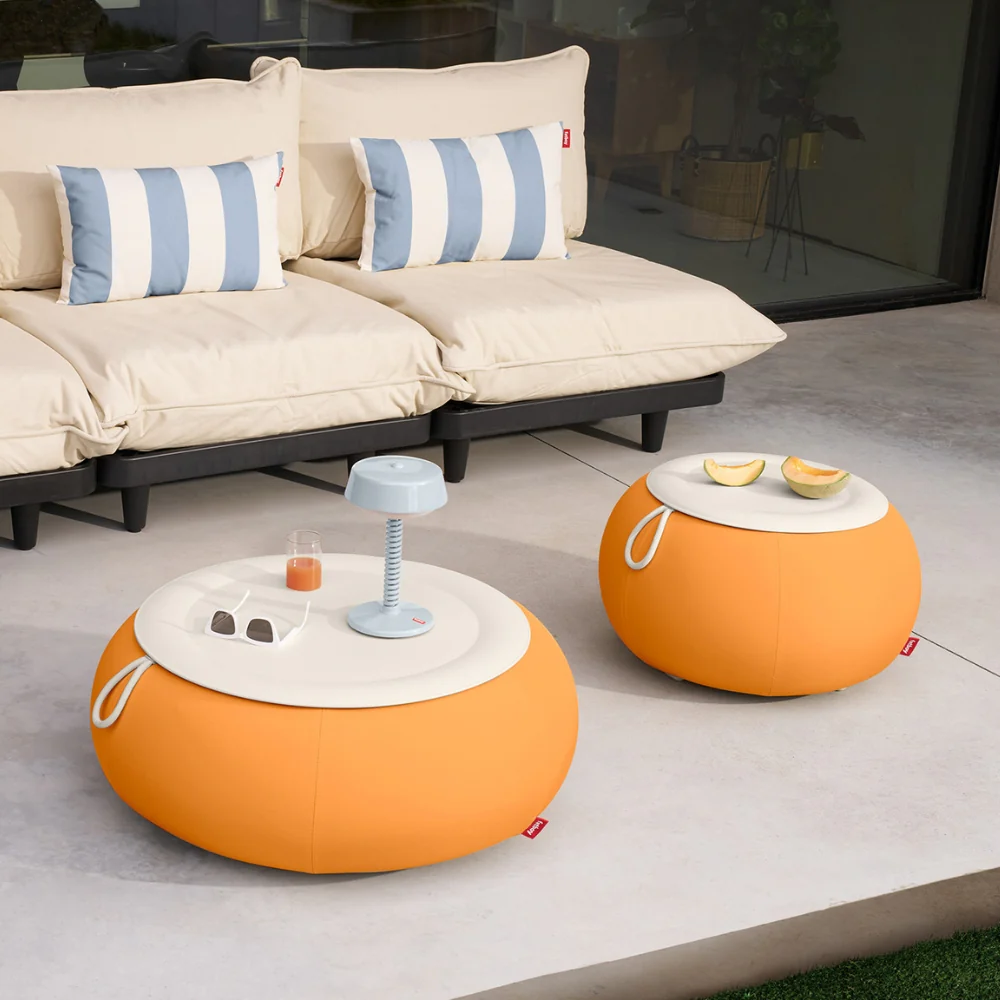 The Fatboy Humpty coffee table is a playful, functional outdoor table.
